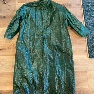 LUU’DAN Dark Green Long Raincoat